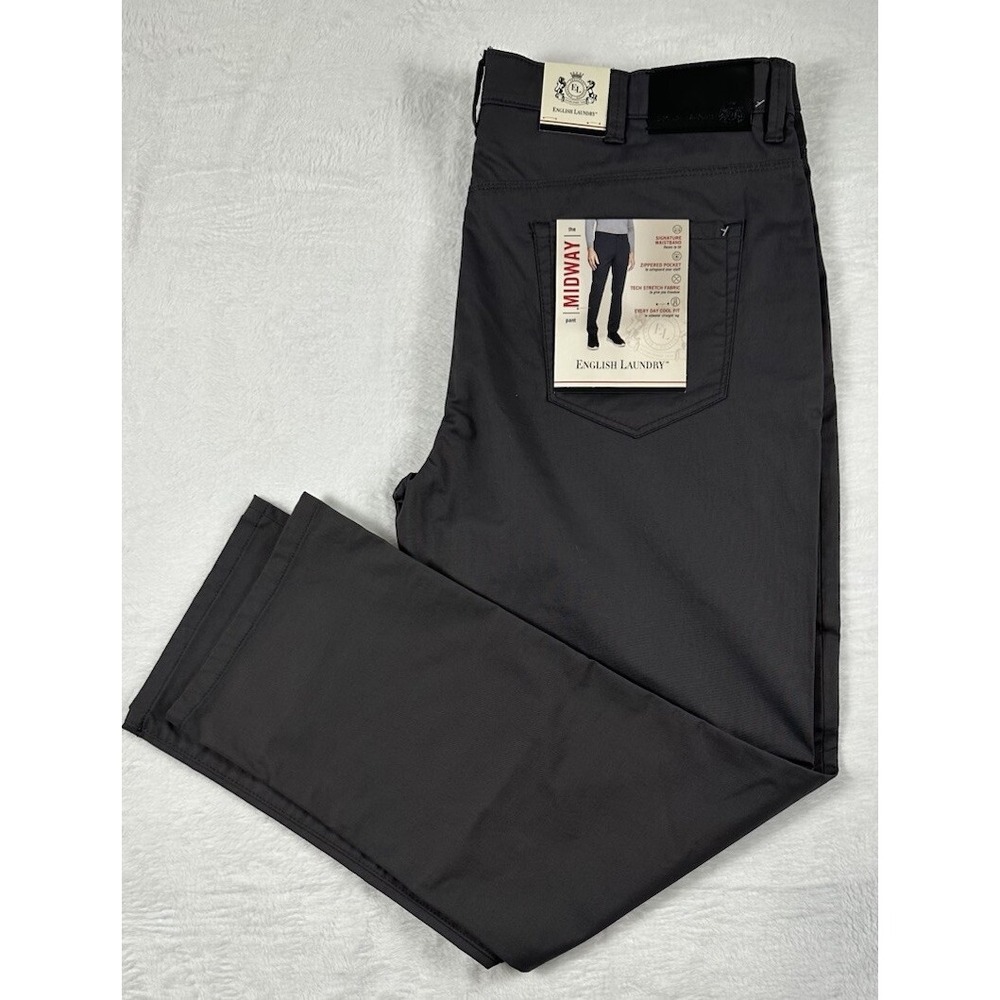 English Laundry The Midway every day stretch pants size 38x30 Dark Gray NWT